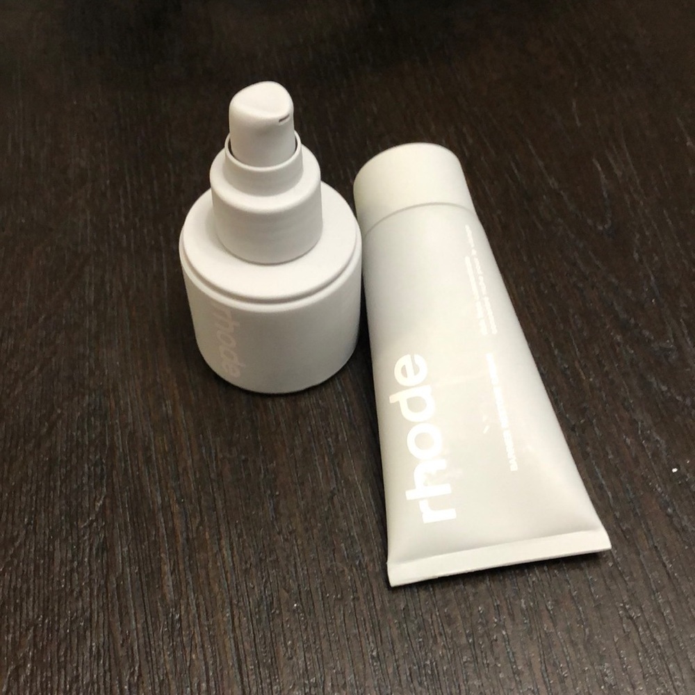 Rhode skincare peptide glazing fluid barrier cream (used)